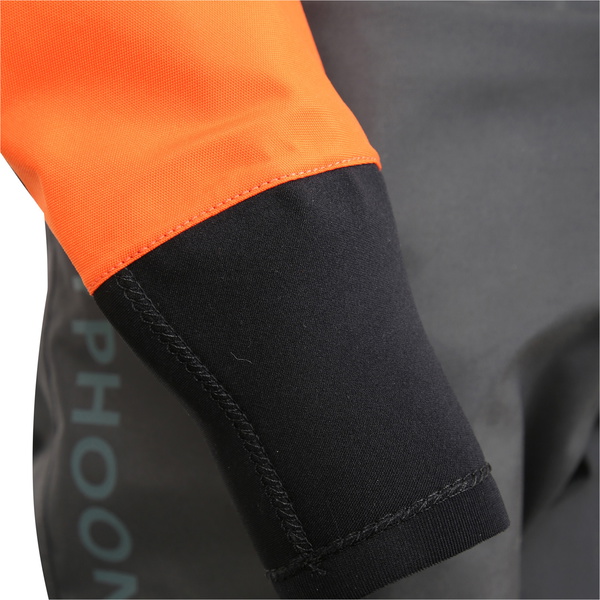 2026 Typhoon Junior Rhossilli Back Zip Drysuit 100196 - Orange / Graphite